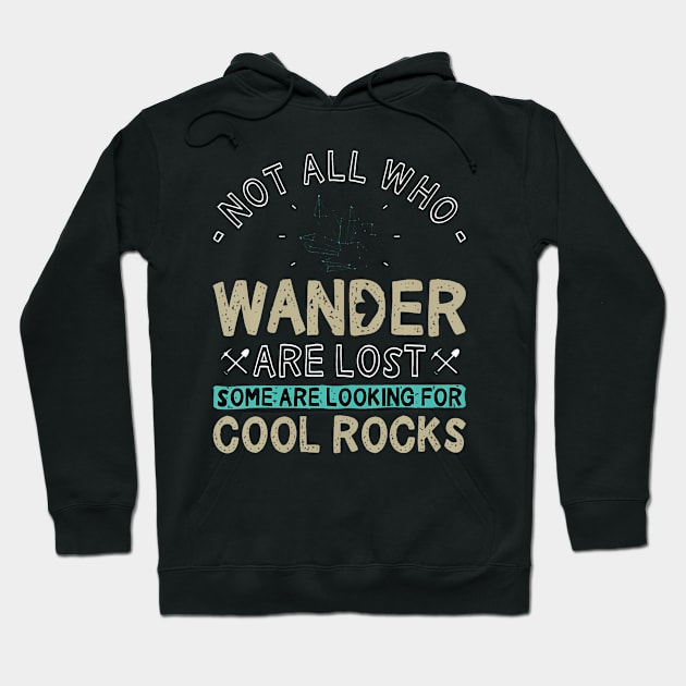 Some Are Looking For Cool Rocks Geologist Geode Hunter Hoodie by Aleem James